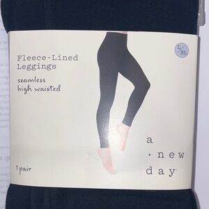 NEW A New Day Women's Seamless High Waist Fleece Lined Leggings L/XL (12-16)